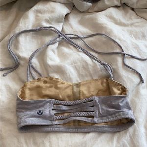 Grey/ silver Lululemom sports bra